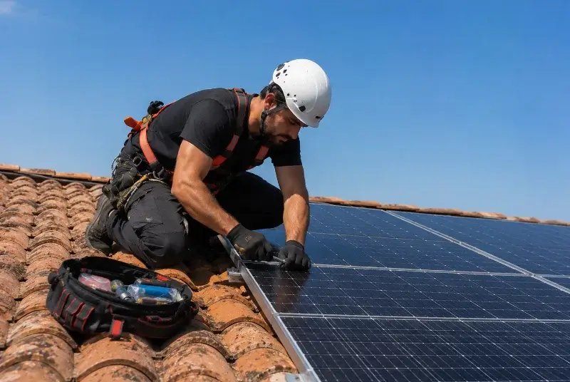 Maintenance et monitoring de panneaux solaires à la Chapelle-Faucher