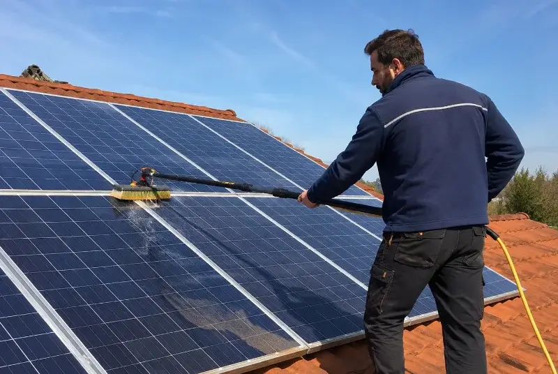 Nettoyage et entretien de panneaux solaires à la Chapelle-Faucher